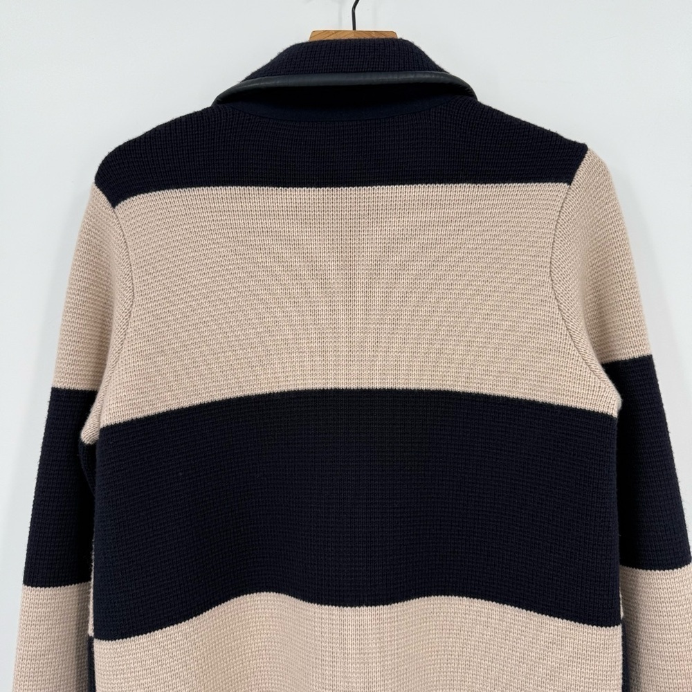 Tory Burch Nautical Colorblock Heavyweight Merino Wool Double Breasted Coat S - Picture 10 of 12